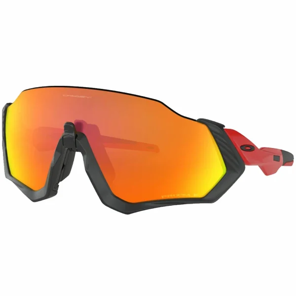 Bester Verkauf 👏 Oakley Flight Jacket Sportbrille Matte Black Redline/Prizm Ruby Damen, Herren ❤️ 1