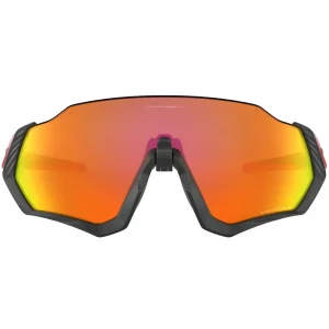 Bester Verkauf 👏 Oakley Flight Jacket Sportbrille Matte Black Redline/Prizm Ruby Damen, Herren ❤️ 9