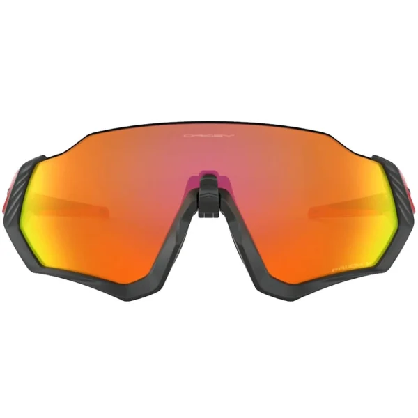 Bester Verkauf 👏 Oakley Flight Jacket Sportbrille Matte Black Redline/Prizm Ruby Damen, Herren ❤️ 3