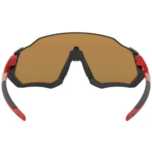 Bester Verkauf 👏 Oakley Flight Jacket Sportbrille Matte Black Redline/Prizm Ruby Damen, Herren ❤️ 13