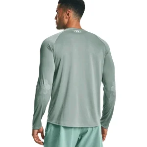 Rabatt 🥰 Under Armour Armourprint LS Langarmshirt Opal Green Herren 🔔 6