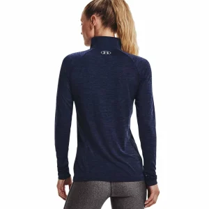 Brandneu ✔️ Under Armour Tech 1/2 Zip Twist Half-Zip Top Navy Damen 🌟 8