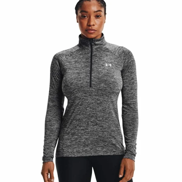 Großhandel 🥰 Under Armour Tech 1/2 Zip Twist Half-Zip Top Jet Gray Damen ✔️ 1