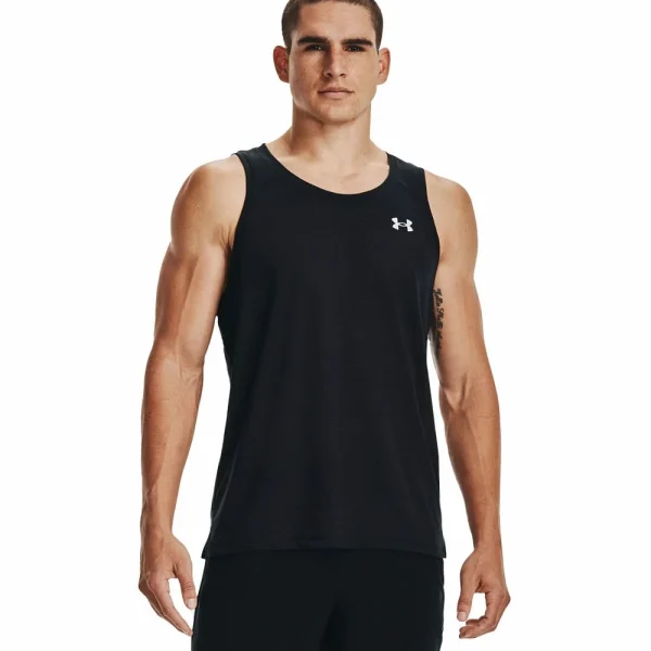 Brandneu 💯 Under Armour Streaker Singlet 👚 Shirt Black Herren 🎉 1