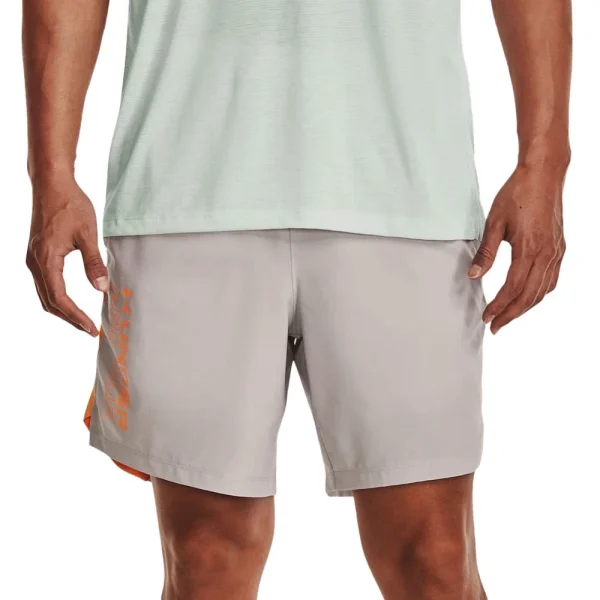 Am billigsten ❤️ Under Armour Launch Wordmark Short Ghost Gray Herren 🥰 1