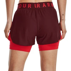 Budget 👏 Under Armour Play Up 2-in-1 Shorts Chestnut Red/Radio Red Damen 🥰 10