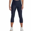 Auslauf 🎁 Under Armour HG Armour Hi Capri Sporthose Navy Damen 💯 8